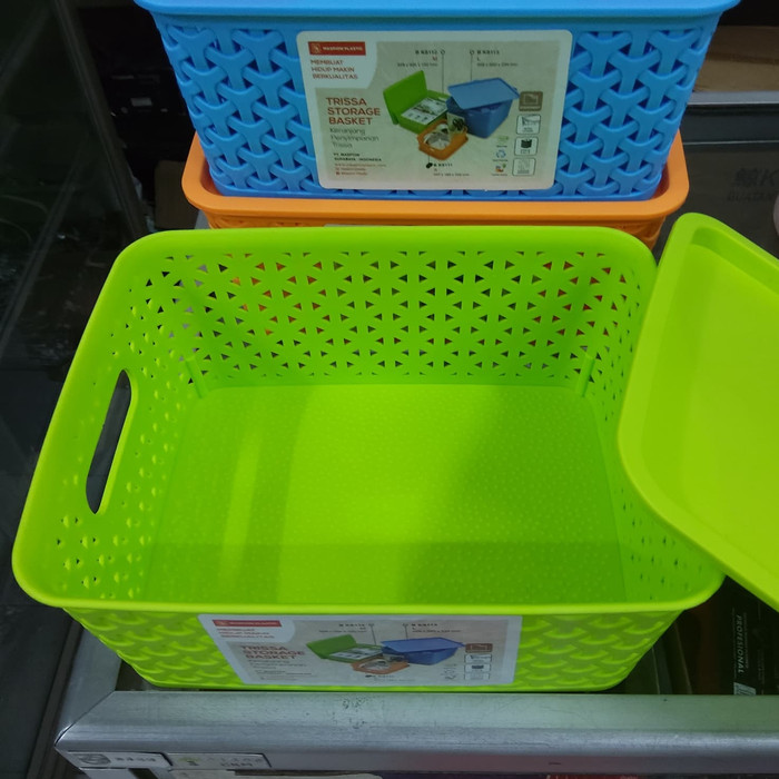 Maspion Keranjang Serbaguna Small + Tutup Trissa Basket S 3.7 + Tutup