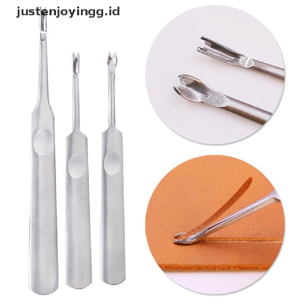 // justenjoyingg.id // Leather Leathercraft Stitching U V Shaped Groover Skiving Edge Beveler Tools ~