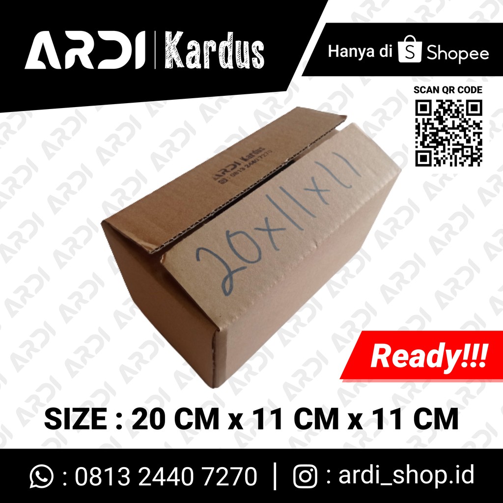 

KARDUS SIZE 20 CM X 11 CM X 11 CM