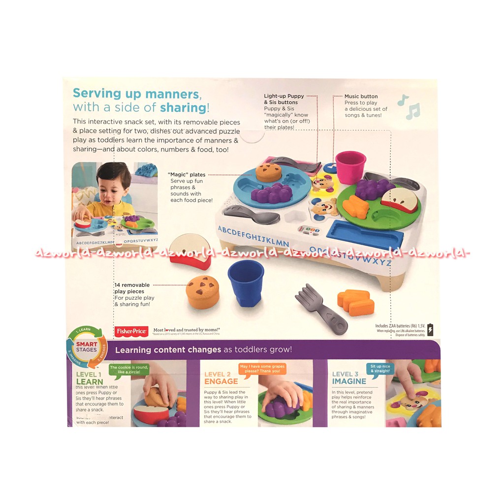 Fisher Price Laugh&amp;Learn Say Please Snack Set Mainan Edukasi