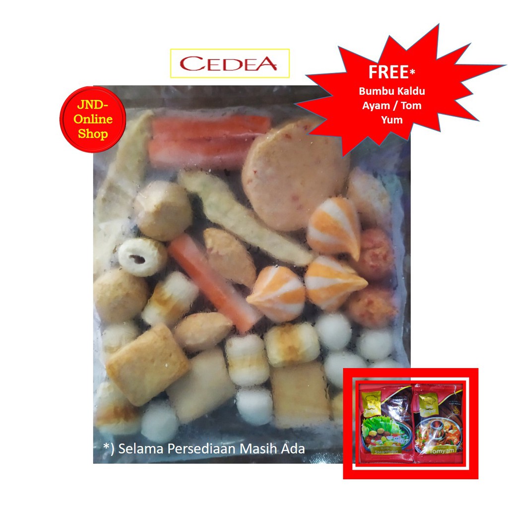 

Cedea Steamboat Suki Mix 33 pcs (Family Pack) - Gratis Bumbu Kaldu