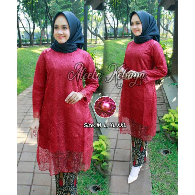 Setelan tunik tile mutiara