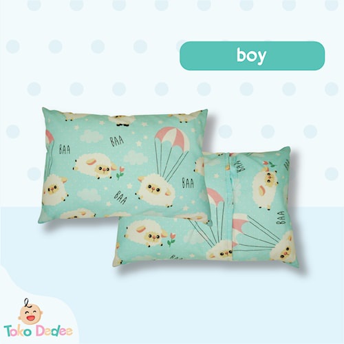 Bantal kotak Sarung Bayi Newborn Motif Lucu Unisex / Bantal Kepala