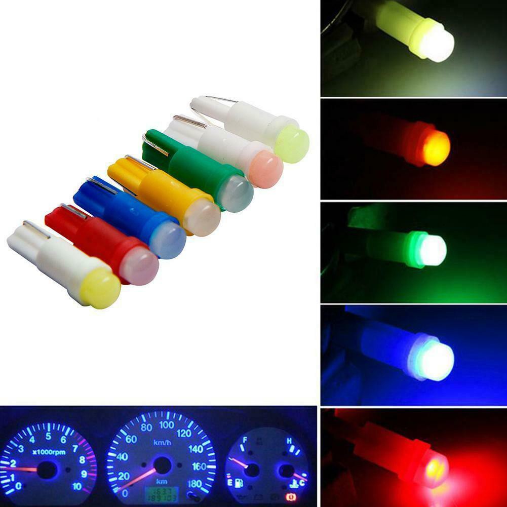 Lampu LED T5 Bulb COB Ceramic DC 12V Lamp Car Interior Dashboard Indikator Speedometer Mobil Motor