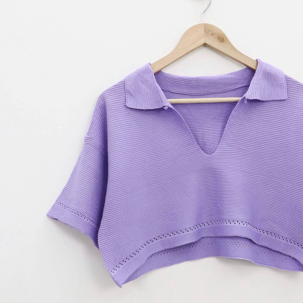 Vaty crop top knit -Thejanclothes