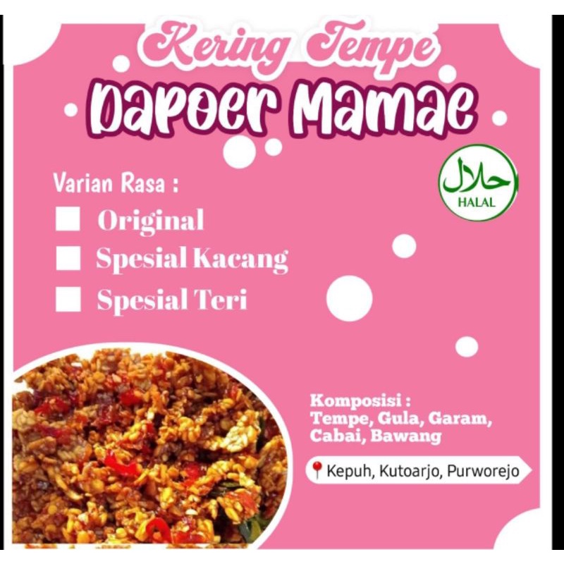 

KERING TEMPE ENAK BIKIN NAGIH KHAS DAPOER MAMAE (SPESIAL TERI)