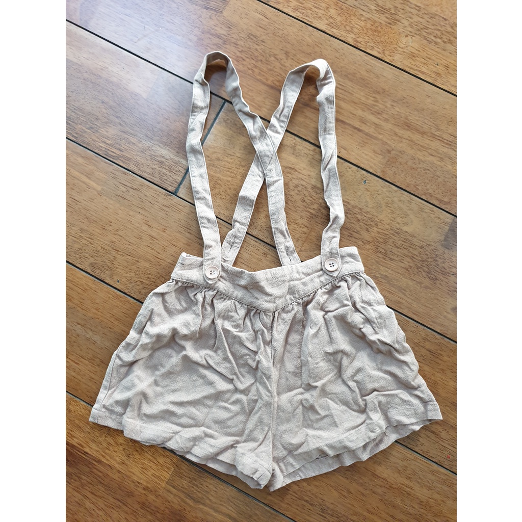 Preloved second overall celana monyet anak perempuan wanita coklat