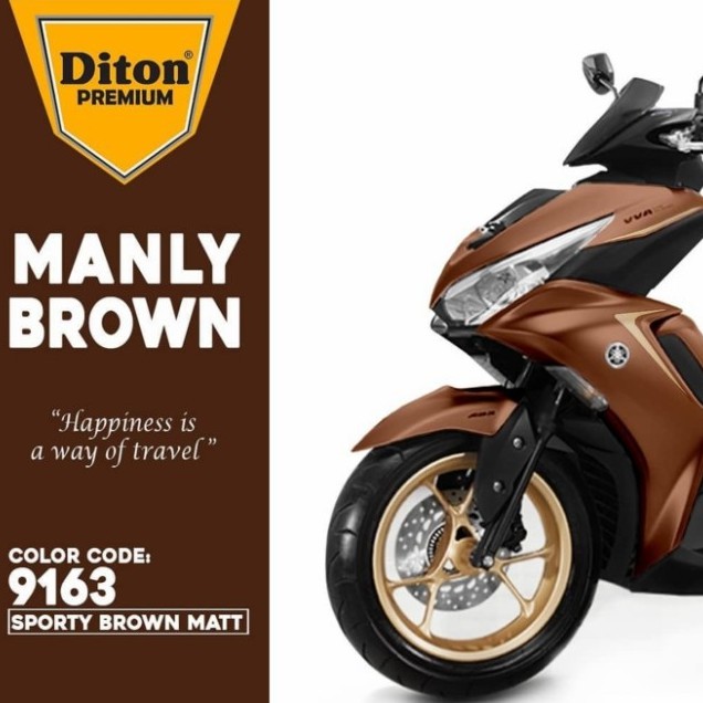 Pilok Cat Pilox DITON Premium Y9163* Sporty Brown Matt / Coklat Doff / Cokelat Dop (400cc)