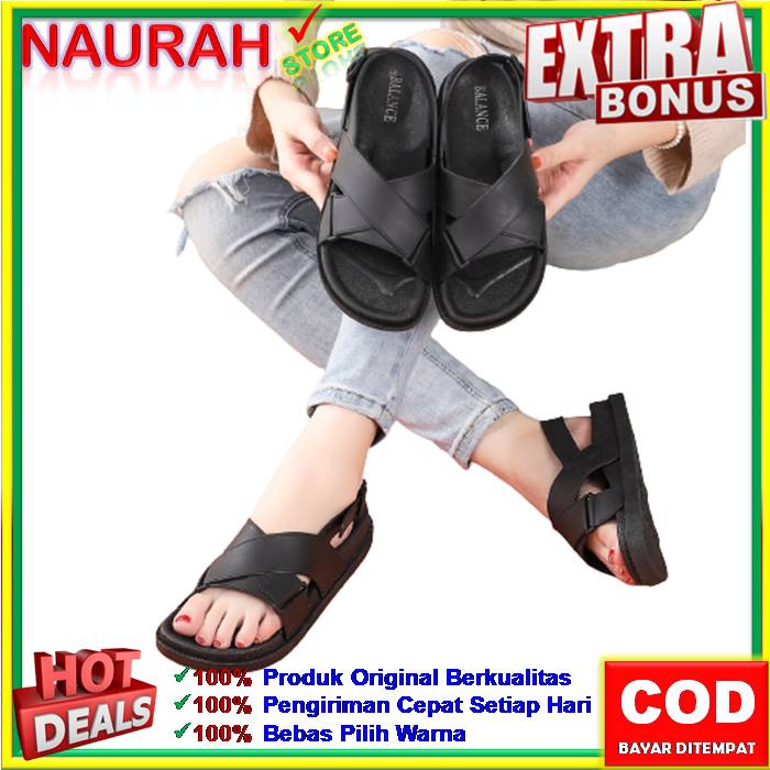 SANDAL BALANCE 1728 X5B IMPORT SENDAL PCU STRAP SILANG GUNUNG ELEGANT EMPUK TAHAN AIR