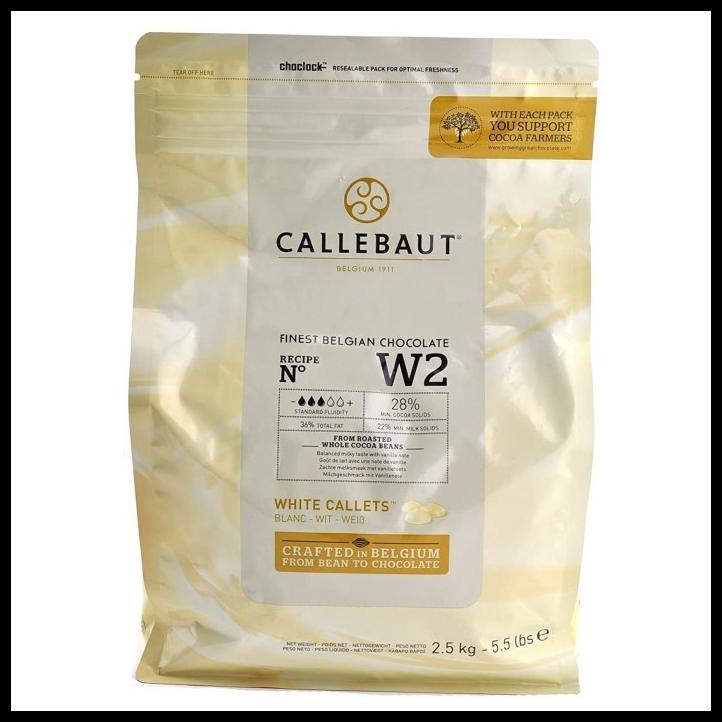 

TERBARUU!! callebaut white chocolate cokelat coklat w2 2.5 kg COD