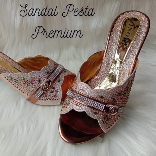 SANDAL PESTA WANITA /SENDAL PESTA HAK TAHU HEELS ANAK PEREMPUAN UNTUK KONDANGAN &amp; SESERAHAN