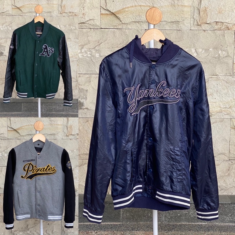 Varsity MLB Branded satin leather