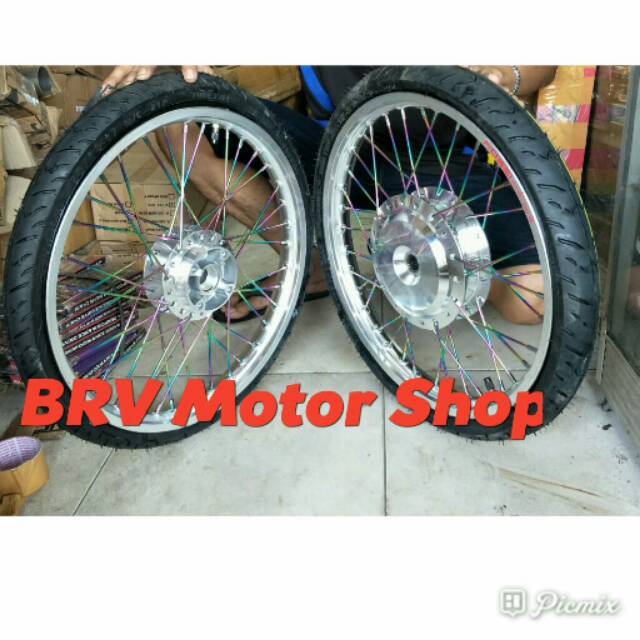Velg Vario 110 125  Mio Beat Spacy Scoopy Skywave Spin Dll - Velg Beat Ples Ban Full Set Ring 17