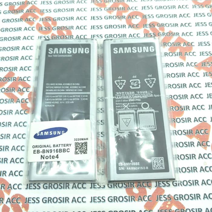 Baterai Battery Original SAMSUNG Galaxy Note 4 N9100 , N910H BN910BBK