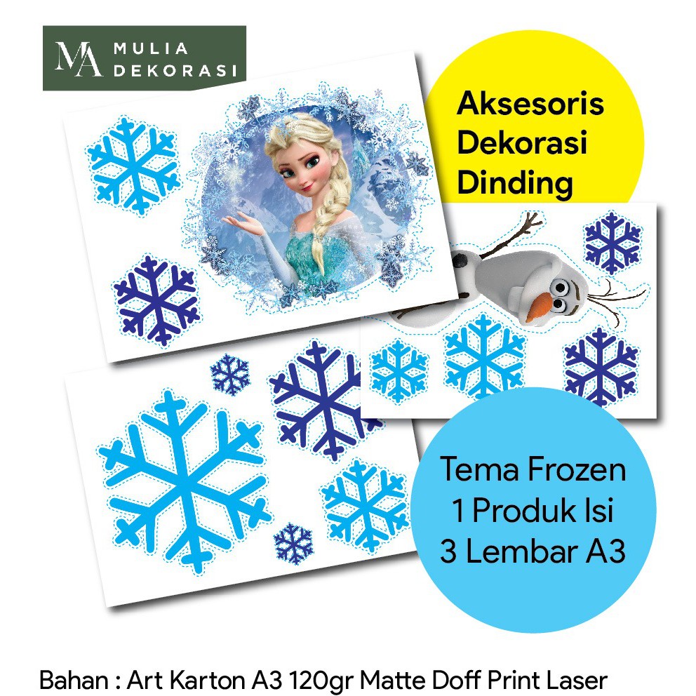 Aksesoris Dekorasi Dinding Bertema Aqiqah Khitan Ulang Tahun Laser A3 Sticker Paper 150gram 3 LEMBAR