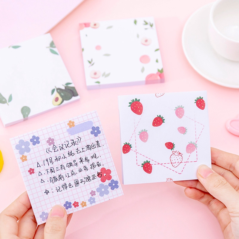 Winzige 80 Sheets Lovely Flower Sticky Note Memo Pad Desk Leave Messages DIY Planner-2