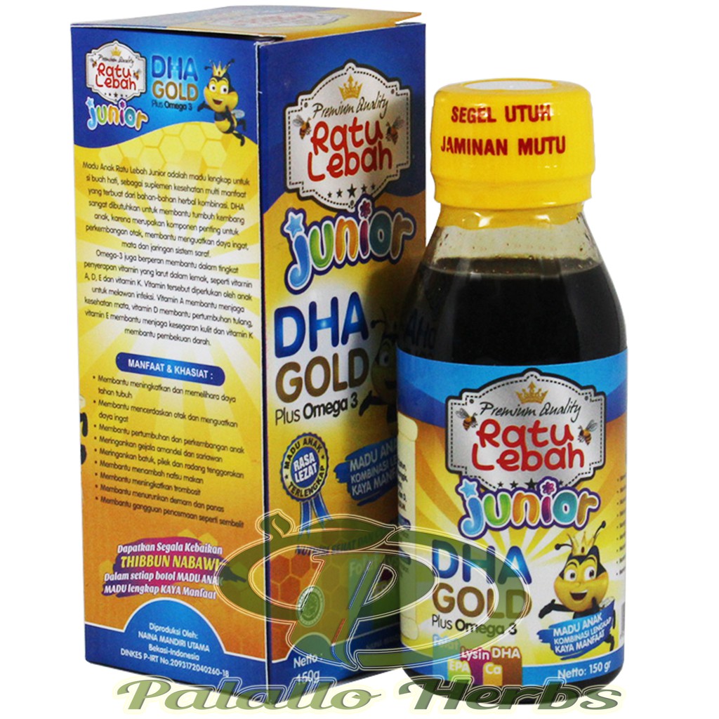 BPOM D&amp;AGOL Madu Anak Ratu Lebah Junior DHA GOLD plus Omega 3