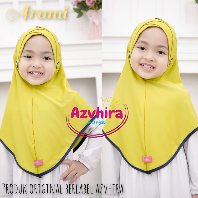 Hijab anak ARUMI ORI Azvhira kids hijab simple jilbab instan jersey