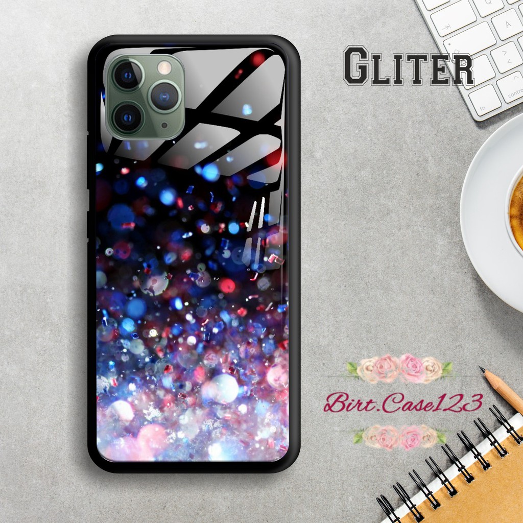 Back case glass GLITER Realme C1 C2 C3 U1 2 2 Pro 3 Pro 5 5i 5s Pro 6 Pro X Xt C11 C15 c12 7 BC1423