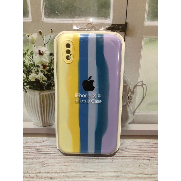 APPLE IPHONE X/XS SILIKON CASE NEW RAINBOW COVER