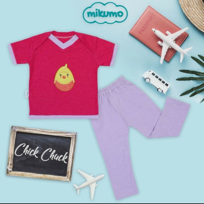 MIKUMO By Cuddle Me Setelan Anak 1-2th Piyama Bayi Baju Anak