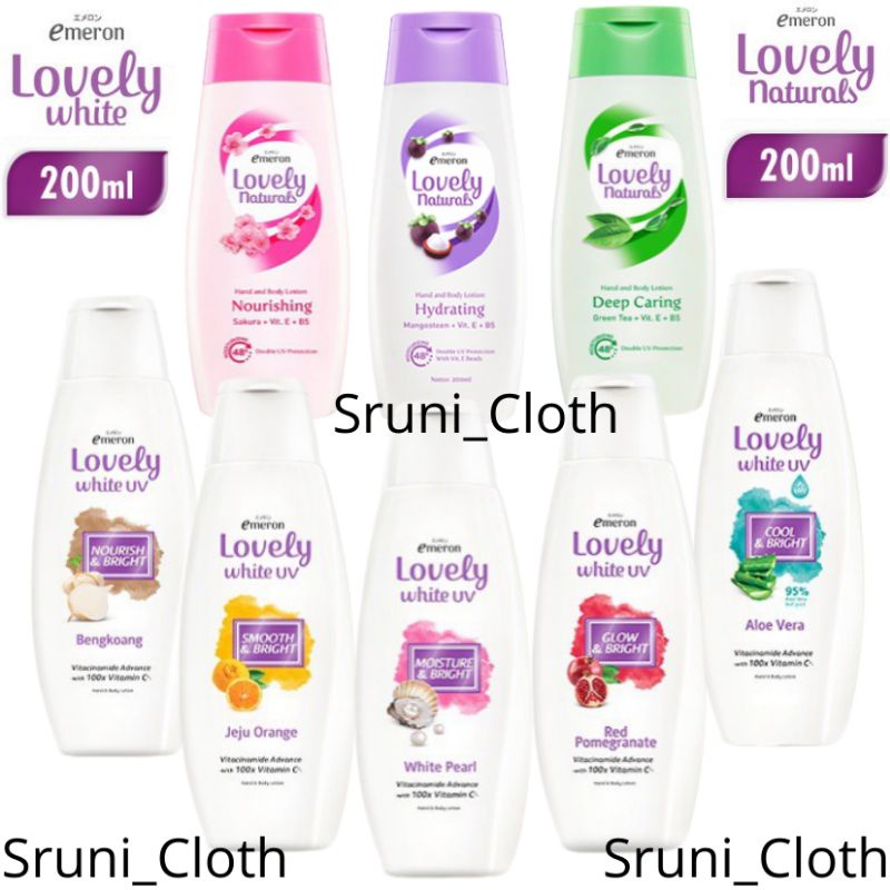 Body Lotion Emeron Lovely Natural 200ml - Emeron Lovely White 200ml