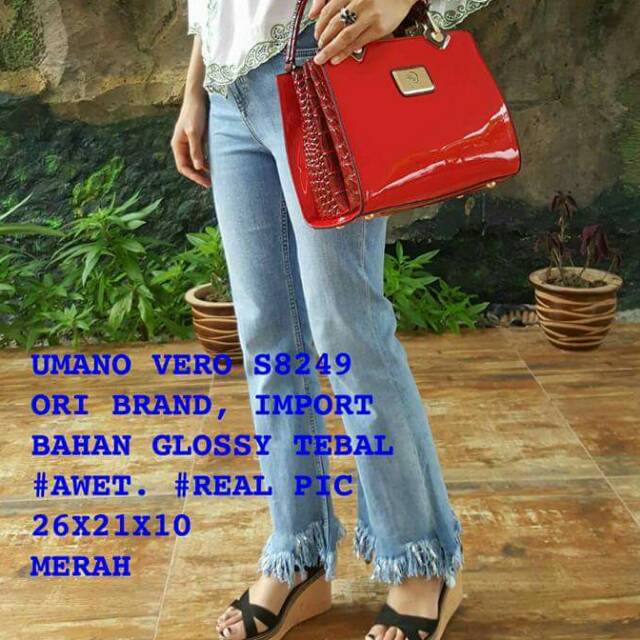Tas Ori Brand Umano Vero Bahan Glossy Tebal dan Kuat S8249