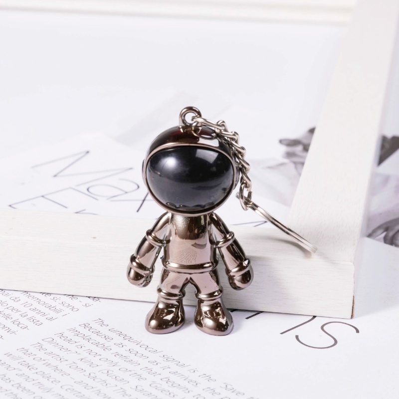 [ 1Pc Creative 3D Robot Spaceman  Astronaut Metal Keychain ][ Key Chains Accessories For Car ]