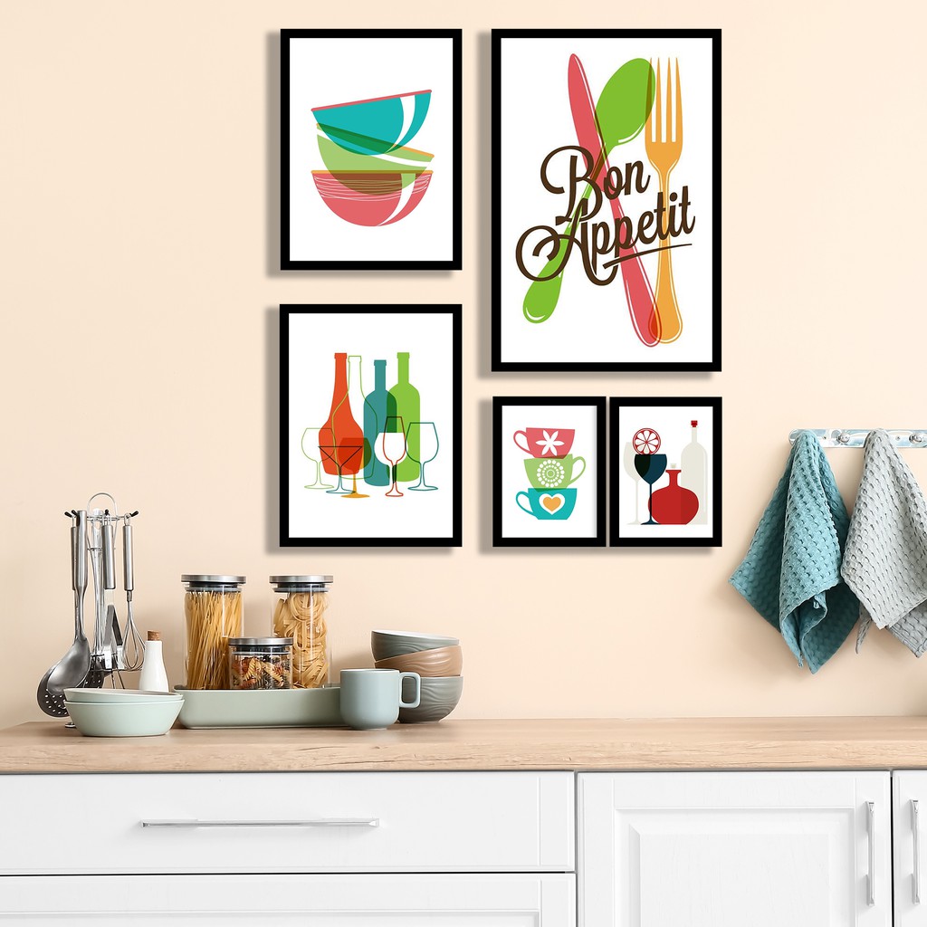 HIASAN DINDING DAPUR BON APPETIT WALL DECOR PAJANGAN POSTER DEKORASI KAMAR RUMAH