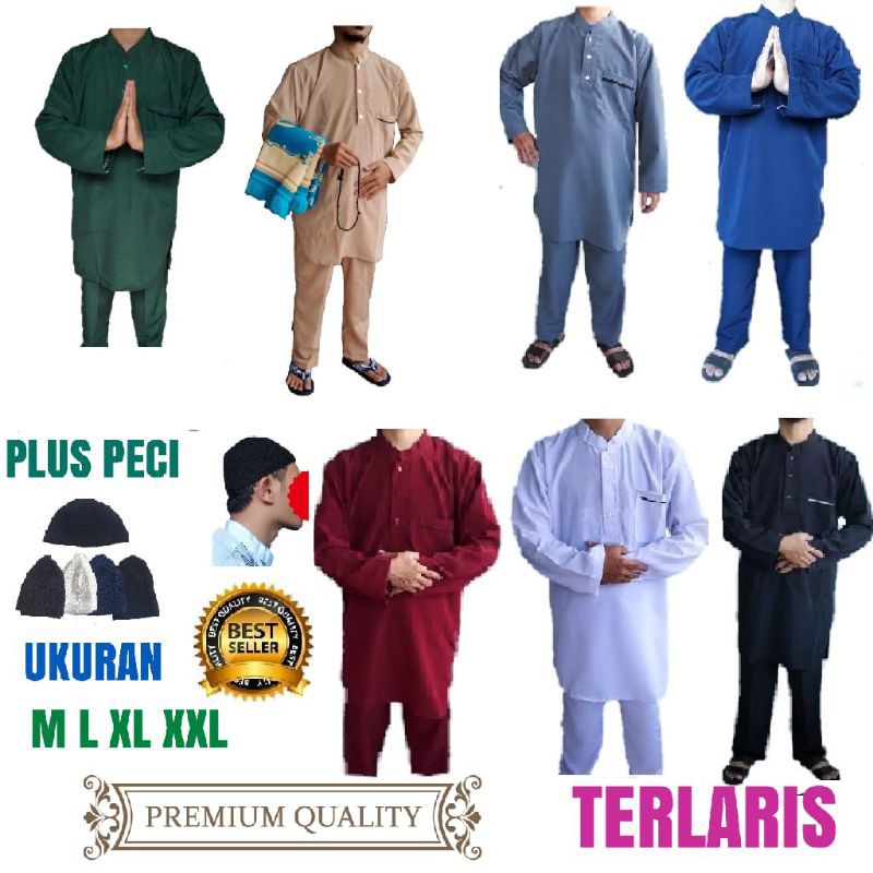 Setelan gamis pakistan laki  laki  remaja  dan dewasa baju  