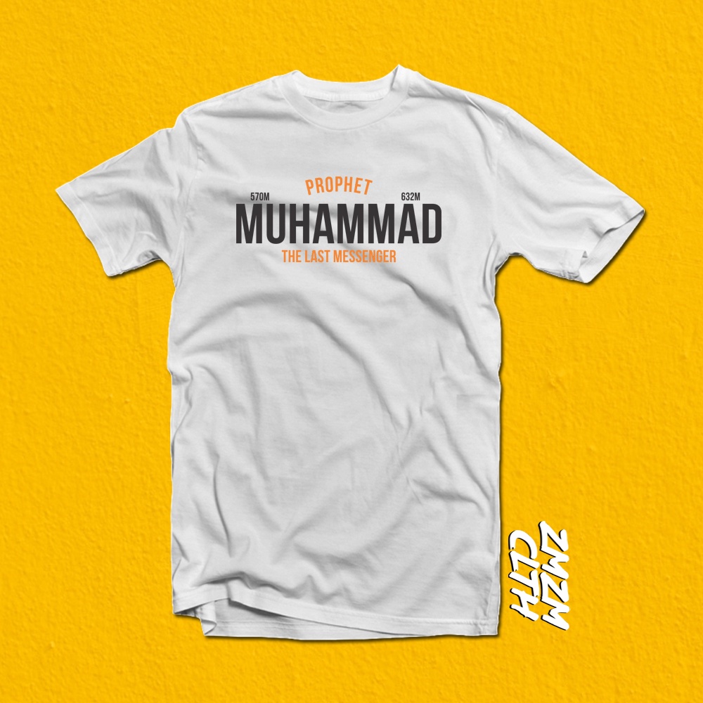 Kaos Dakwah Nabi Muhammad Islami Muslim-WHITE