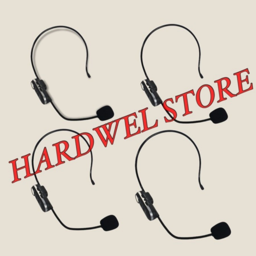 Mic Wireless Bando HARDWELL H4 Buat Zoom Meeting 4 Microphone Karaoke