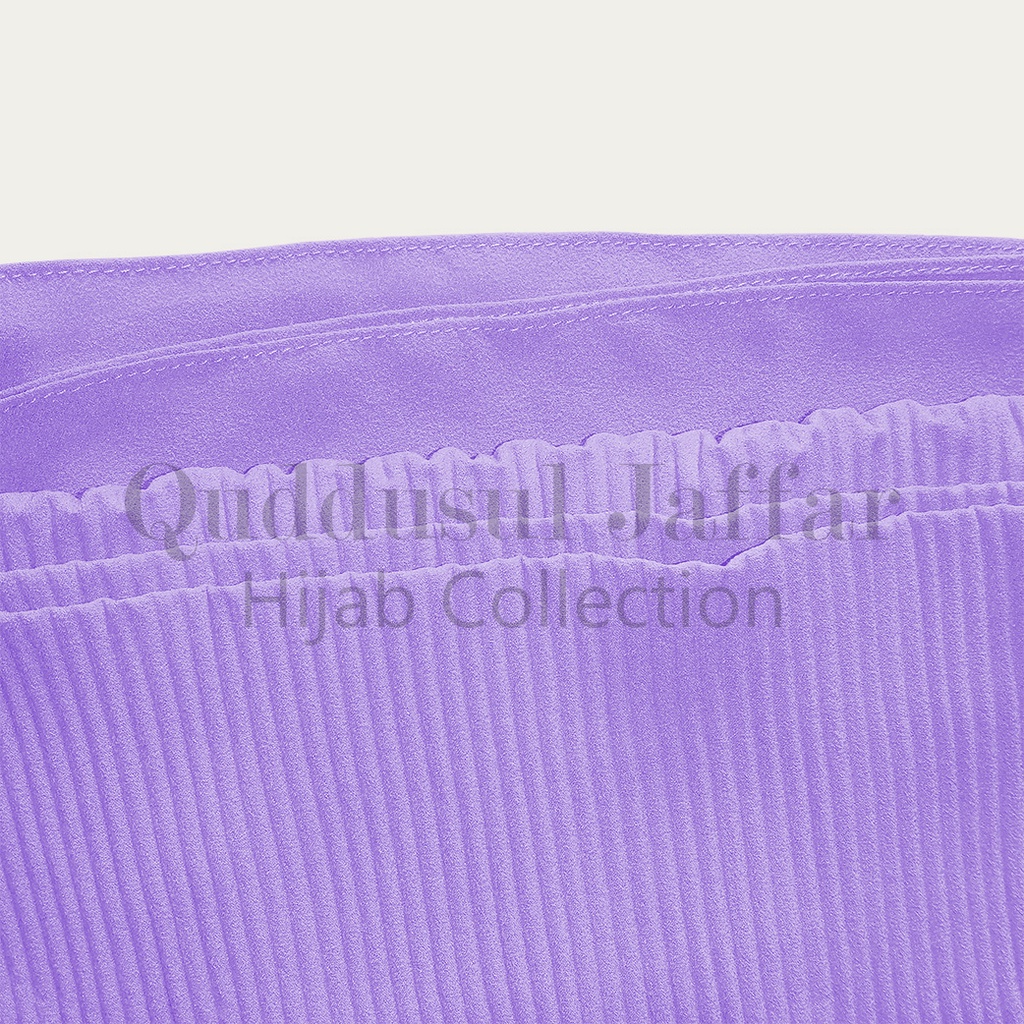 Kerudung Pasmina Plisket Shawl Diamond 175x75 Warna Lilac Tanpa Garis Tengah Realpict Jahit Tepi