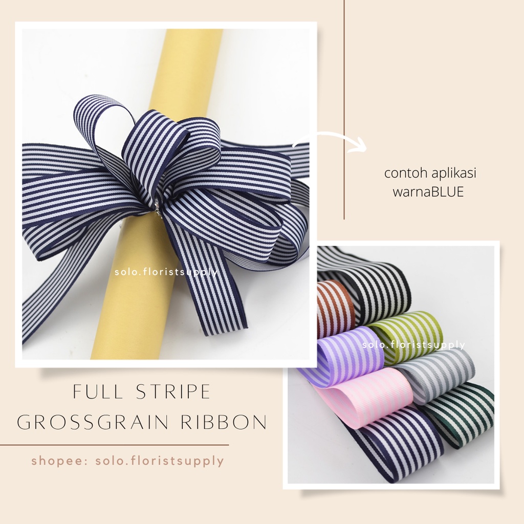 

1M PITA GROSSGRAIN FULL STRIPE KOREAN RIBBON MOTIF GARIS TENGAH LEBAR 2.6CM PREMIUM PITA KADO GIFT BOUQUET DEKORASI PITA ORGANDI TRANSPARAN UJUNG MOTIF GARIS PITA KAIN TILE TRANSPARAN PITA KADO HIAS PER METER CRAFT PITA HAMPERS
