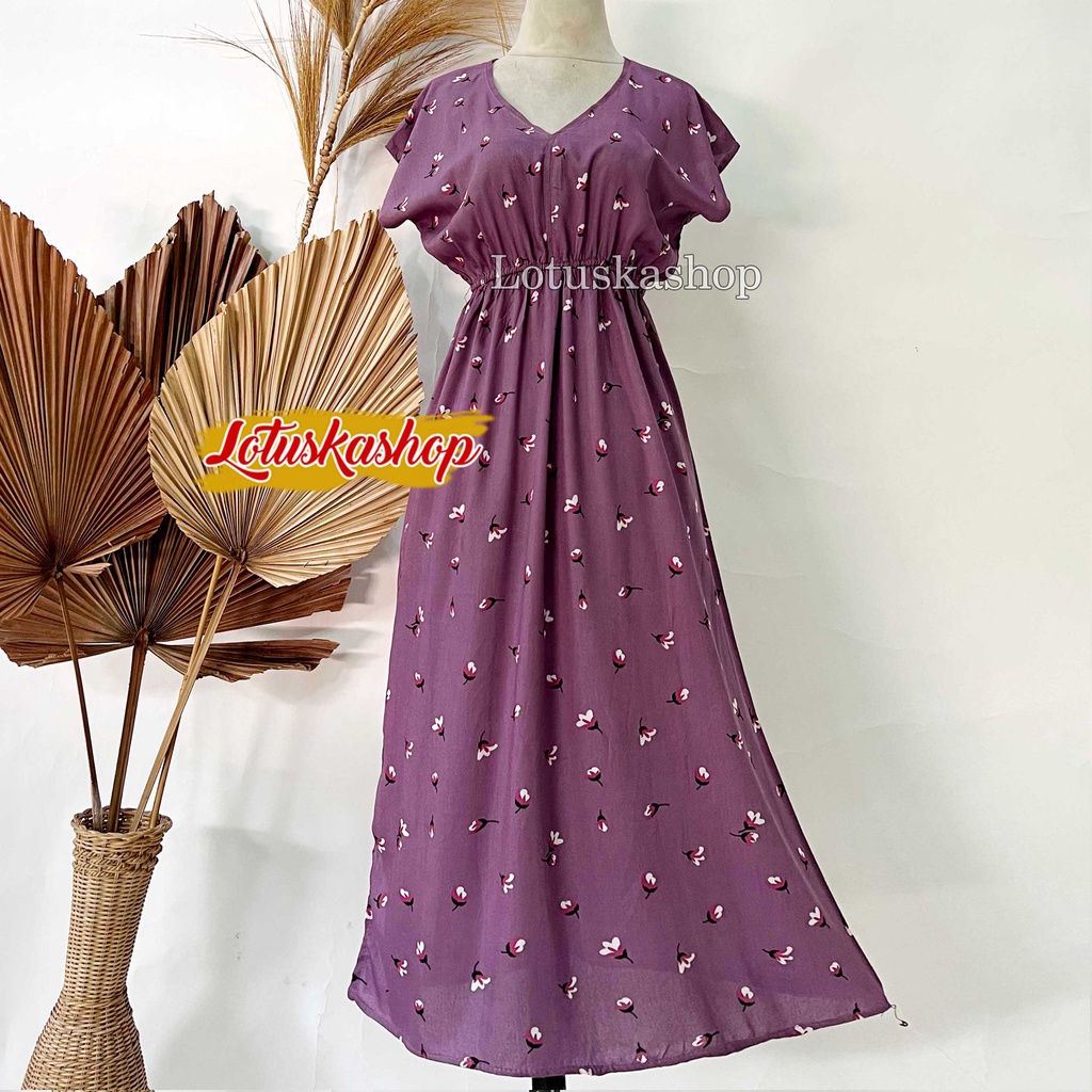 Dress Manohara Bali Panjang Mawar-Renata Plum