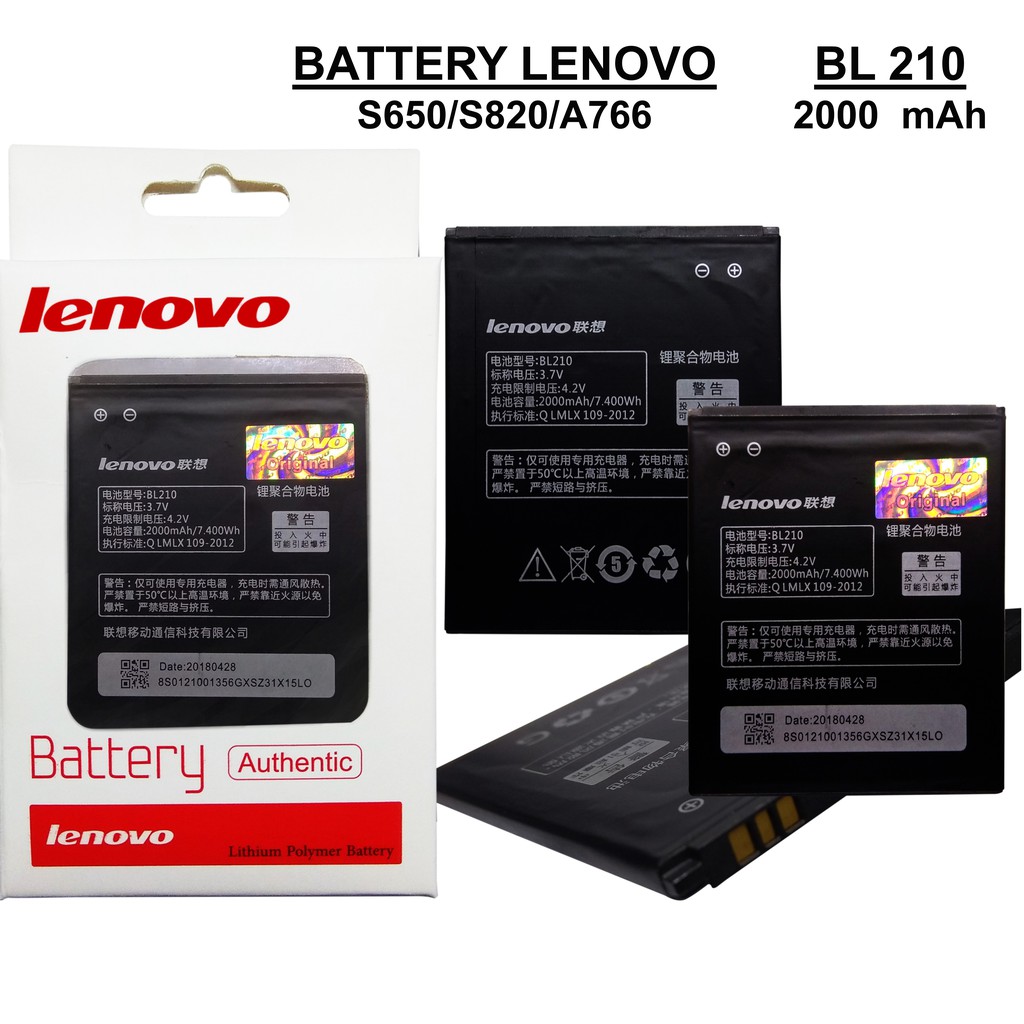 BATERAI BATTERY LENOVO BL210 - S650 - S820 - A766 ORIGINAL