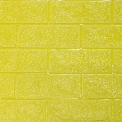 ⭐Gogoland⭐ Wallpaper Dinding Foam 3D / Stiker Wallpaper Dinding Mini Dekorasi / Wallpaper 3D R461-KUNING