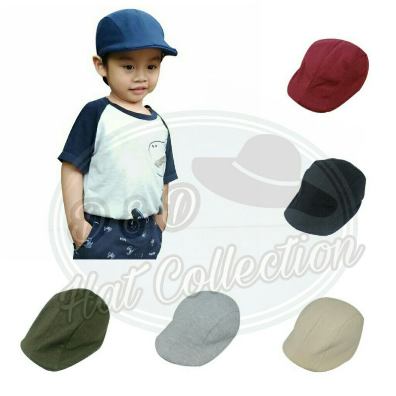 Topi Pet Bayi Anak Balita Apollo Bahan Kaos Topi Anak Newsboy