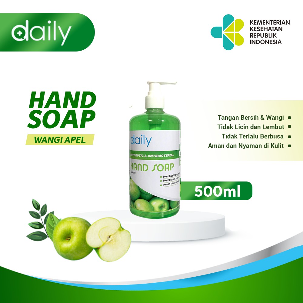 SABUN CUCI TANGAN CAIR DAILY HAND SOAP 500ML PUMP ANTI VIRUS  - ECER &amp; GROSIR [TERLARIS]