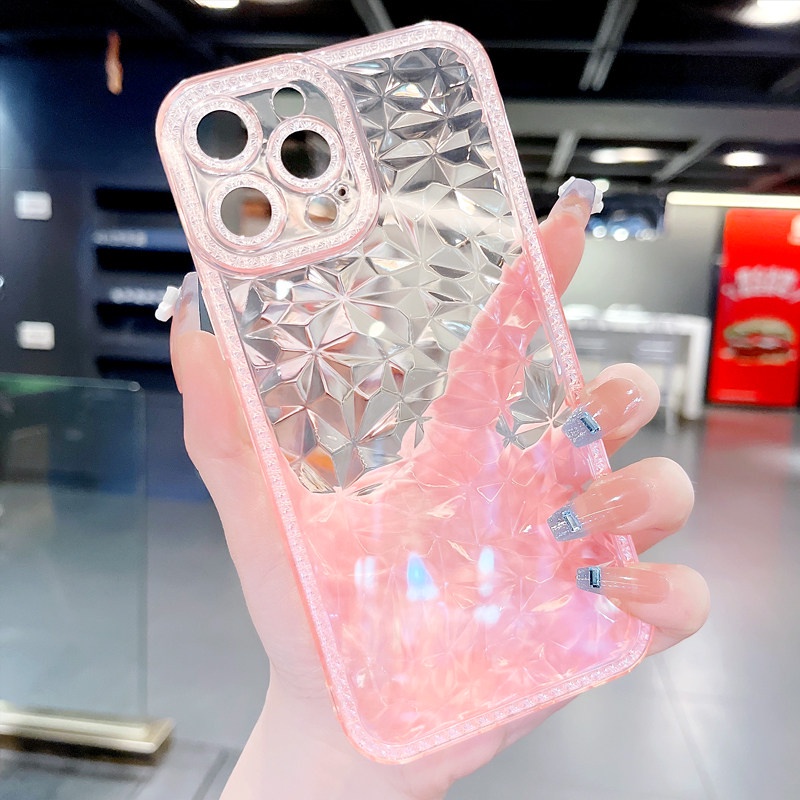 Soft Case Silikon Transparan Motif Laser 3D Untuk iPhone 14 Pro Max 13 Pro Max 12 MiNi 11 X XS XR 7 8 Plus 6S