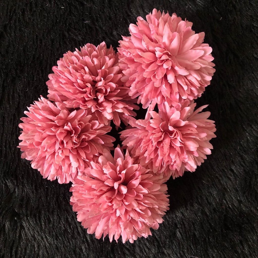 Bunga Plastik DANDELION - Artificial Flower - Bunga Hydrangea - Bunga Impor Dekorasi Pesta Hias-Pink