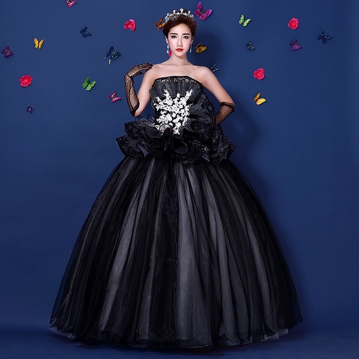 Gaun Pengantin 0200217 Hitam Wedding Gown Wedding Dress