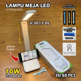 Lampu Meja LED VDR V 3017 DL Rechageable