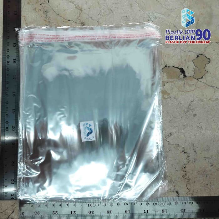 

20X21,5 CM PLASTIK OPP (SEAL/LEM) TEBAL 20 MIC ASLI / PLASTIK KEMASAN