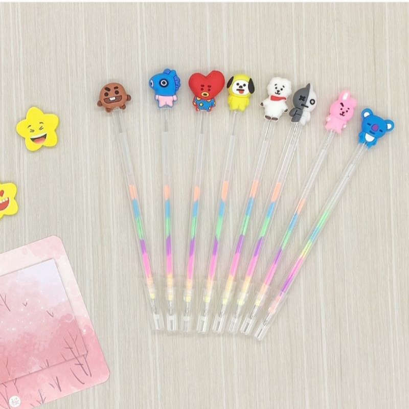 

Pena Warna-Warni BT21/BTS - Pen Gelpen Bolpen Pulpen Karakter