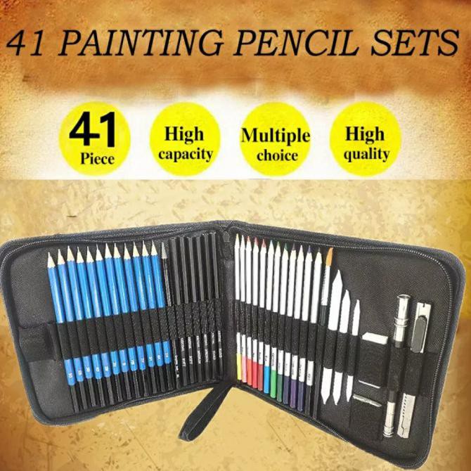 

Professional Drawing Kit Natural Wood Pencil Sketching Pencils Art Sup