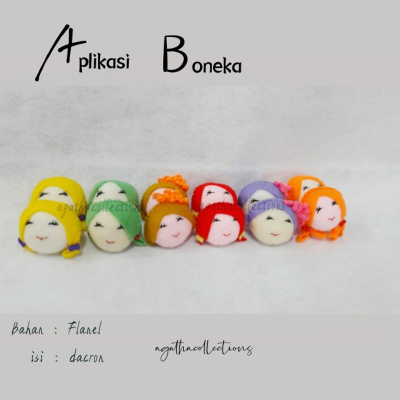 APLIKASI BONEKA FLANEL ISI 2 BIJI