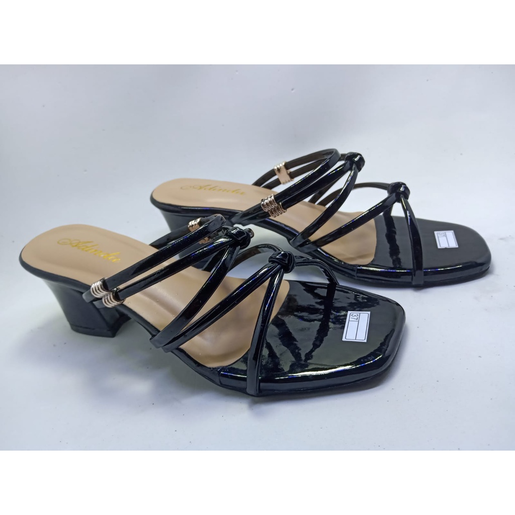 Sepatu Wanita heels import Strap Tali silang Belakang ad1468