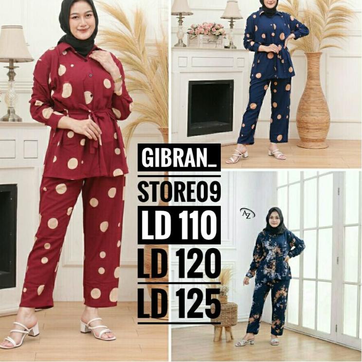 LD 110-120-125cm ONE SET TIE DYE SETELAN TIE DYE LD 120 TALI PINGGANG LENGAN PANJANG  PIYAMA –BJT.02