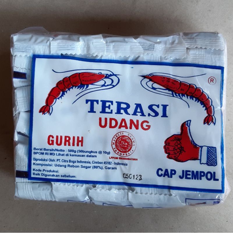 

TERASI UDANG CAPJEMPOL 1PACk/50PCS